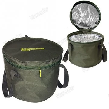 Ведро Acropolis c термокрышкой для прикормки складное малое